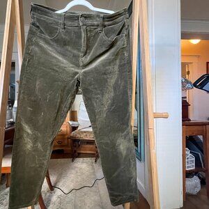 Green Corduroy Skinny Pants 14 Petite